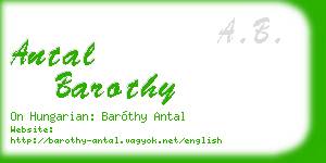 antal barothy business card